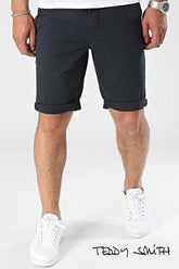 TEDDY SMITH Chino Cut Bermuda Shorts (NAVY BLUE) - Smgarment's